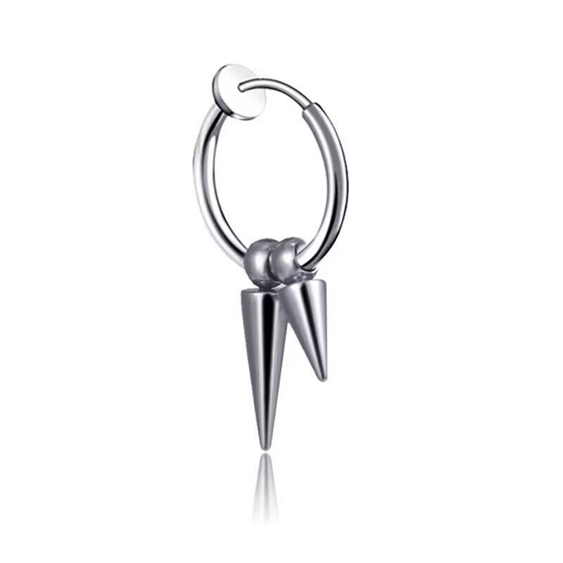 Spring Ear Clip Male Tassel Female Earrings