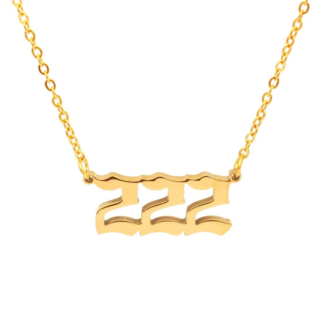 Digital Female Number Stainless Steel Clavicle Necklaces