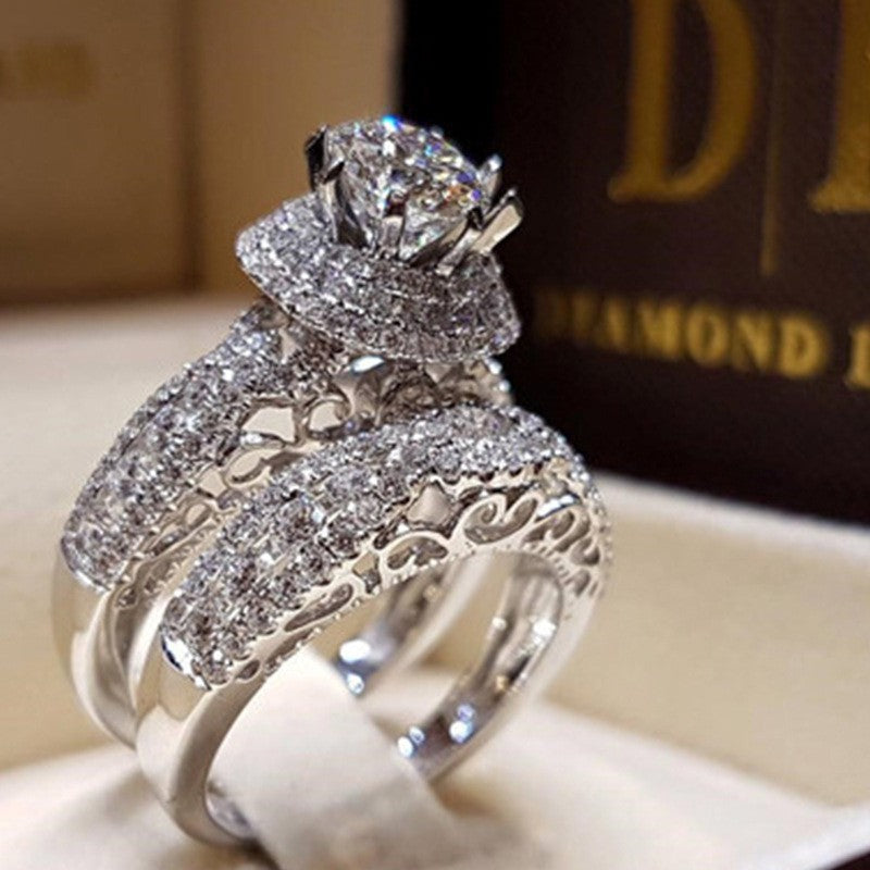 Women's Versatile Ornament Couple Set Engagement Rings