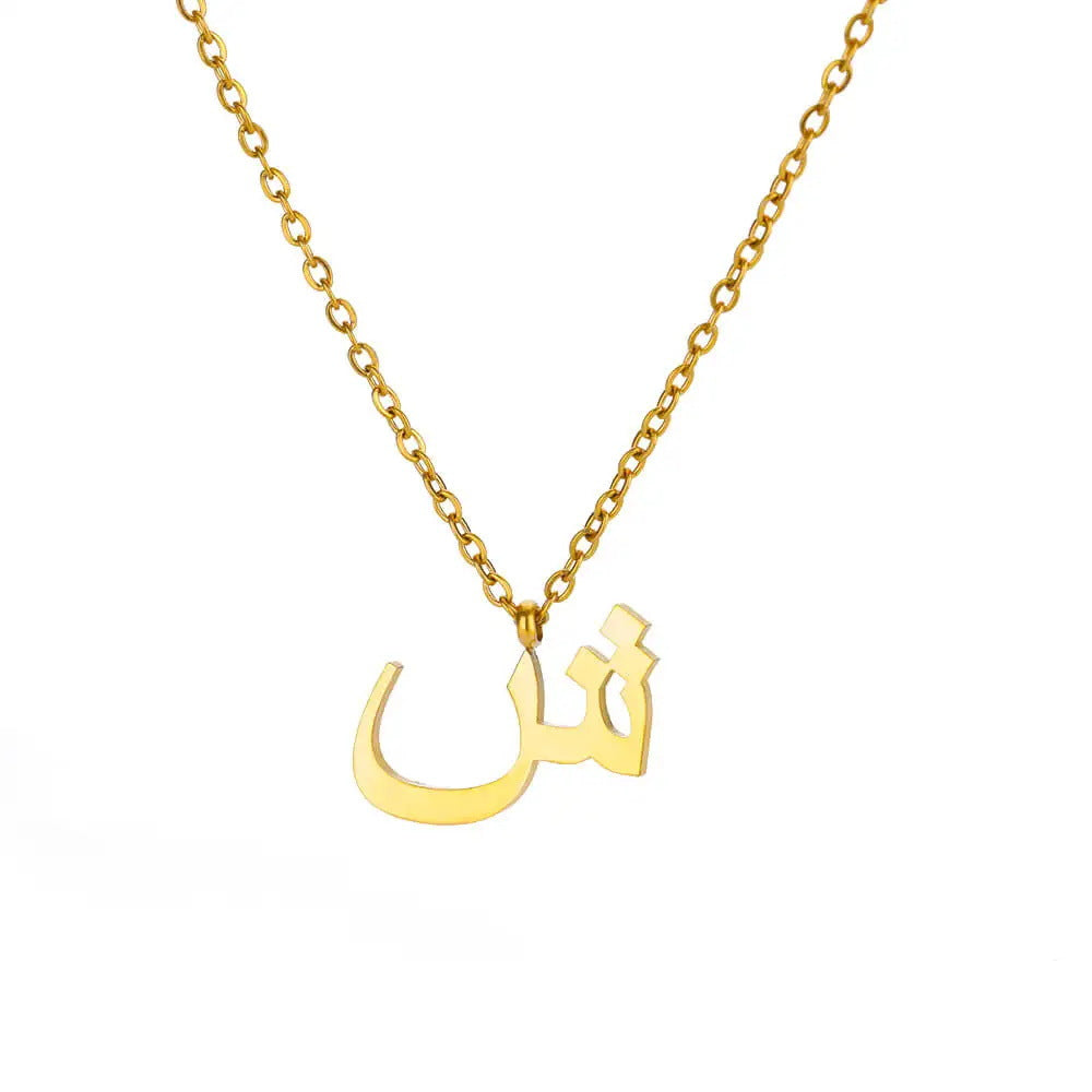 Fashion Personality Cut Arabic Letter Stainless Pendants