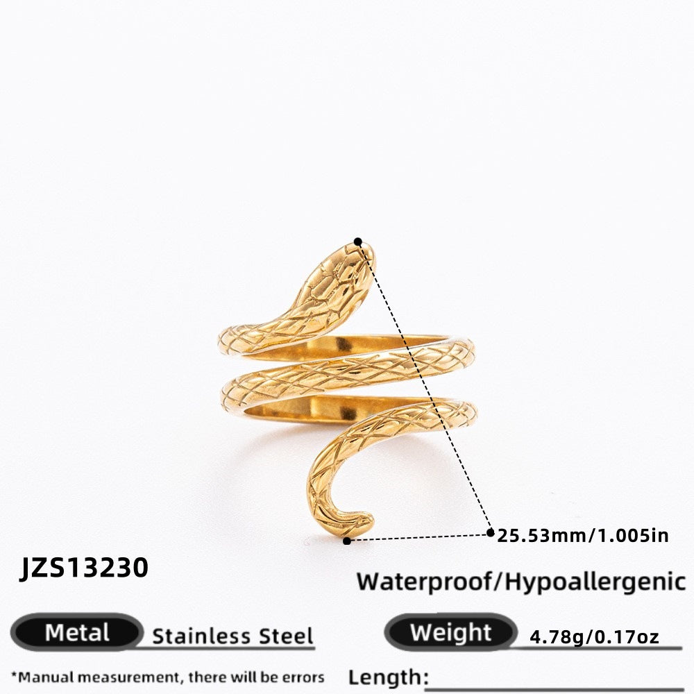 Steel Stainless Gold Plated High-grade Summer Wind Rings
