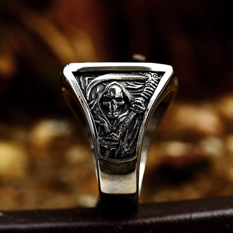 Men's Stainless Steel Punk Hip Hop Death Rings