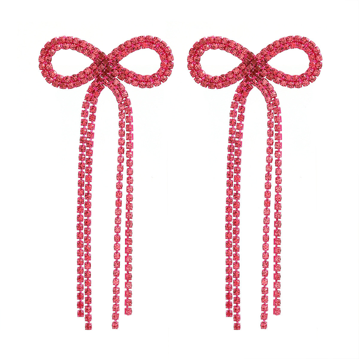 Super Flash Claw Chain Bow Tassel Rings