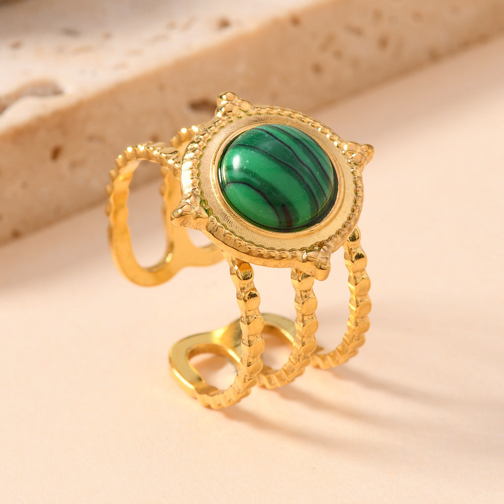 Stainless Steel Hand Jewelry Palace Style Rings