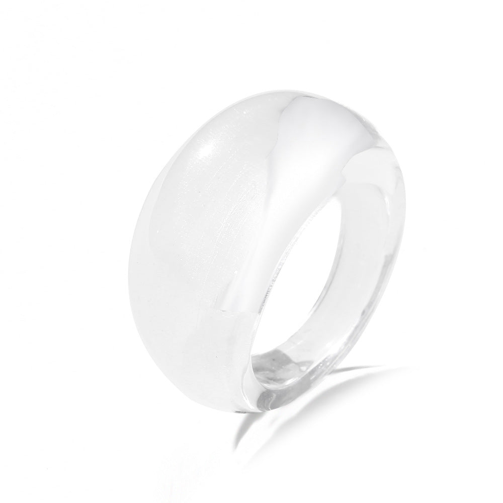 Women's Fashion Resin High-grade Temperament Freshwater Irregular Rings