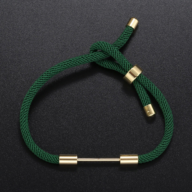 Buckle Ornament Woven Hand Strap Red Bracelets
