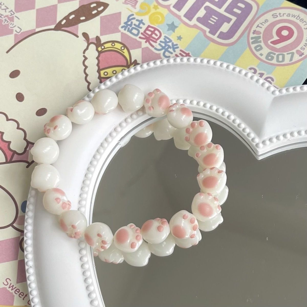 Claw Pliable Temperament Gradient White Jade Bracelets