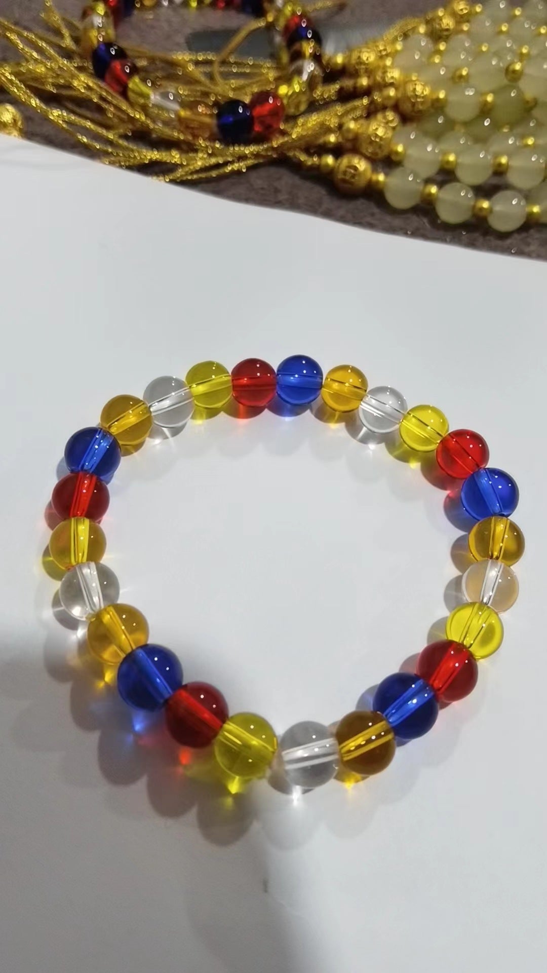 Beads Emerald Buddha Simple Style Fresh Color Bracelets