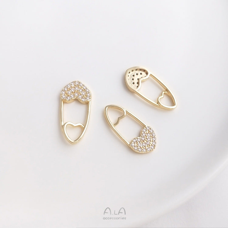 Inlaid Zircon Gold-plated Color Retention Pearl Pendants