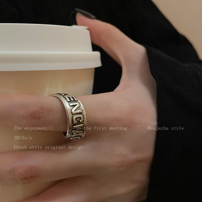 Metal Female Design Couple Index Finger Retro Style Rings