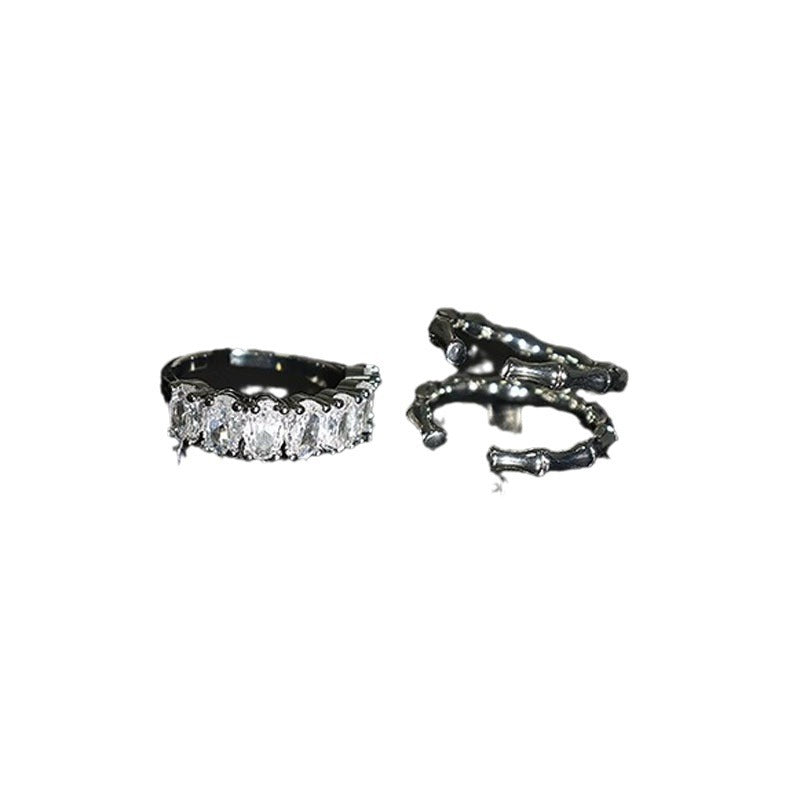 Female Adjustable Advanced Full Rhinestone Zircon Rings