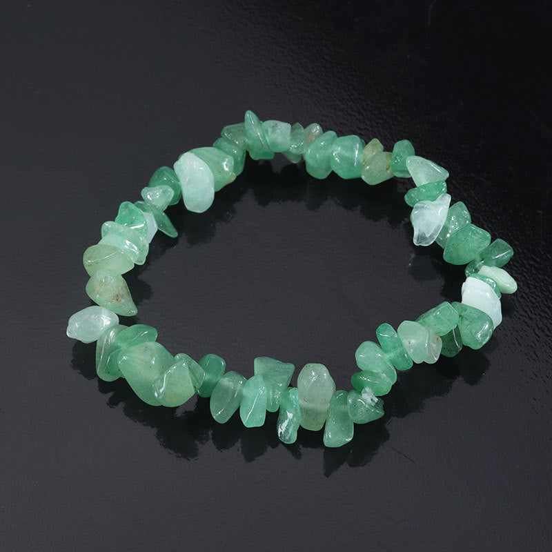 Natural Colorful Gravel Irregular Hand-woven Stretch Bracelets