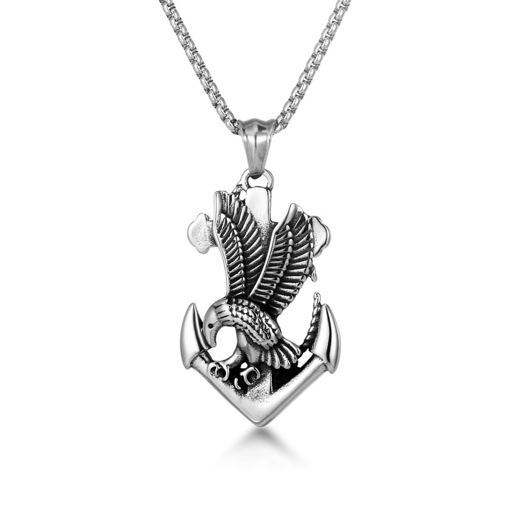 Men's Skull Titanium Steel Personality Half Face Necklaces