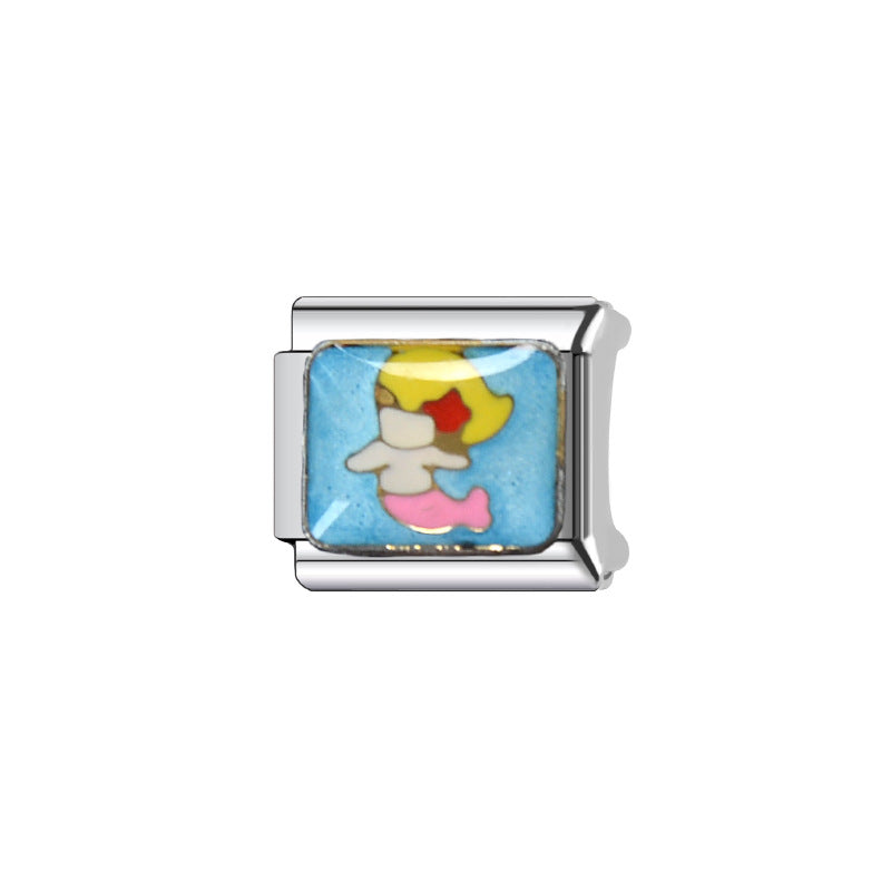 Character Pattern Module Ornament Accessories Stainless Bracelets