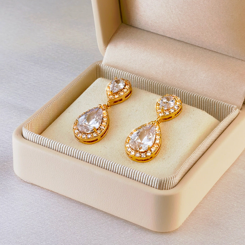 Women's Water Drop Ear Trendy Design High-grade Earrings