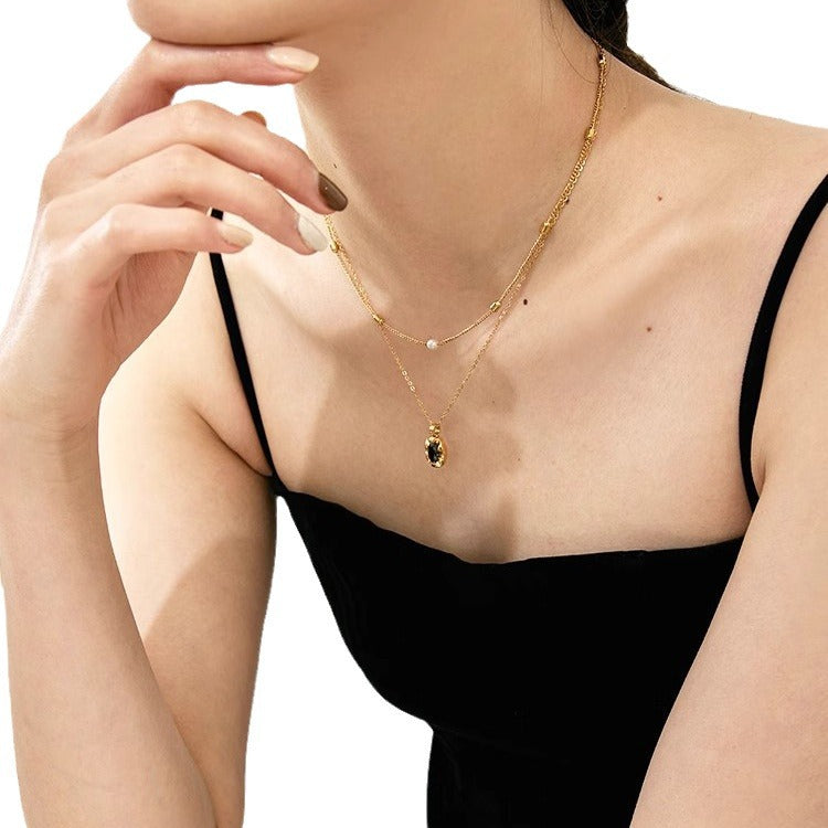 High Sense Everyday Joker Twin Pearl Necklaces