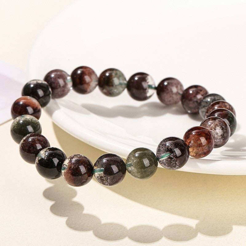 Women's & Men's Jewelry Green Phantom Quartz Yarn Crystal Cornucopia Bracelets