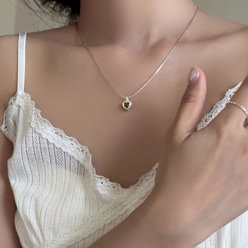 Jade Female Light Luxury Minority Clavicle Necklaces