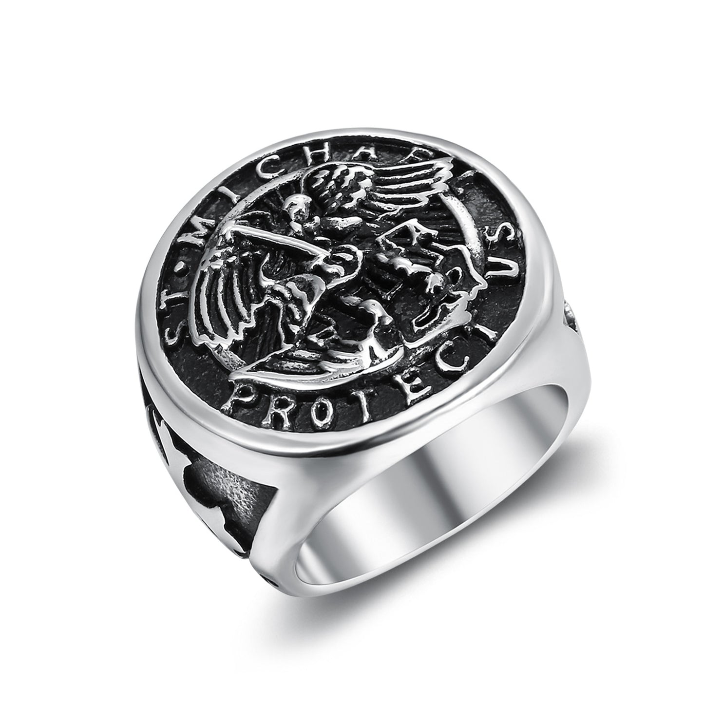 Men's Retro Archangel Titanium Steel Stainless Rings
