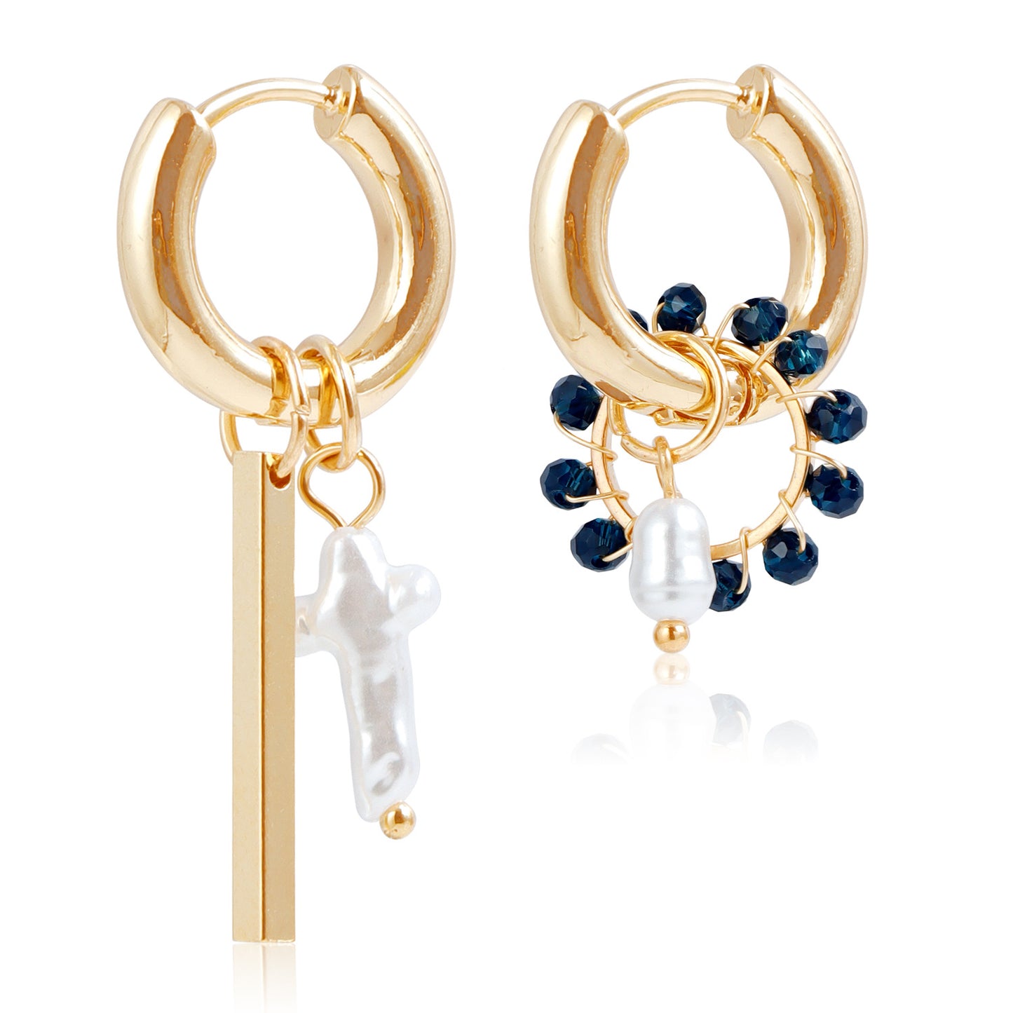 Hipster Geometric Woven Crystal Ear Simple Earrings