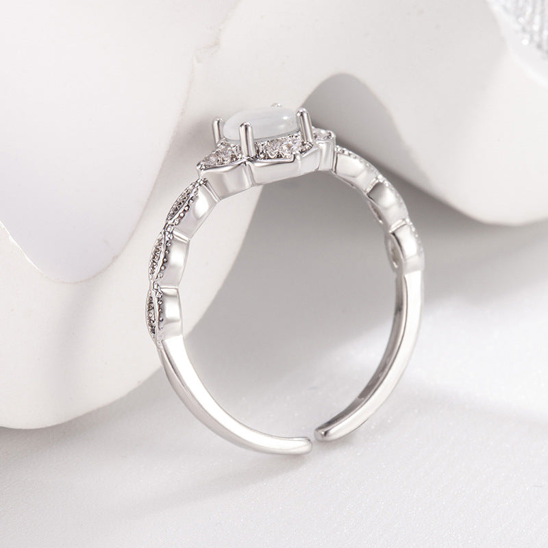 Light Luxury Shining Retro Gentle Opal Rings