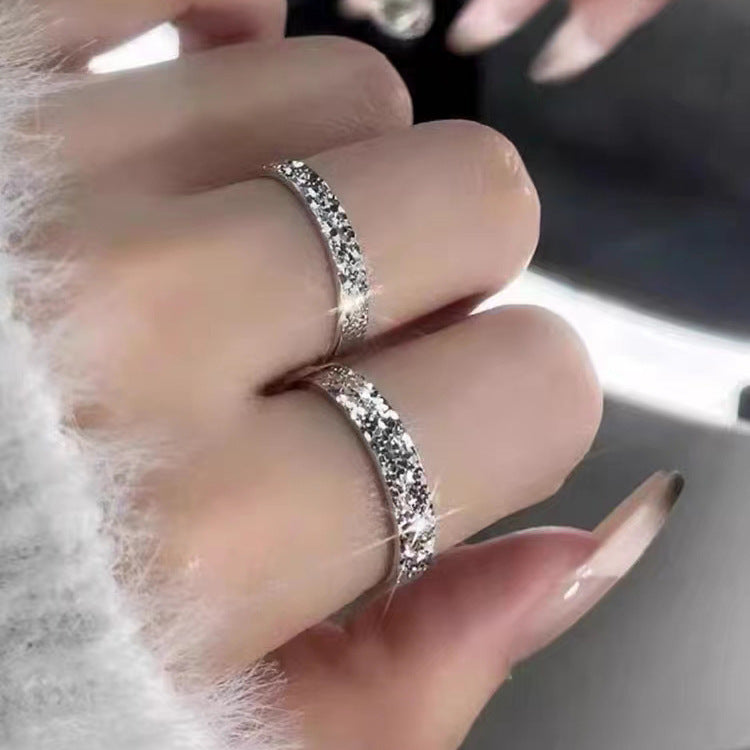 Female Design Flash Knock Face Pattern Rings