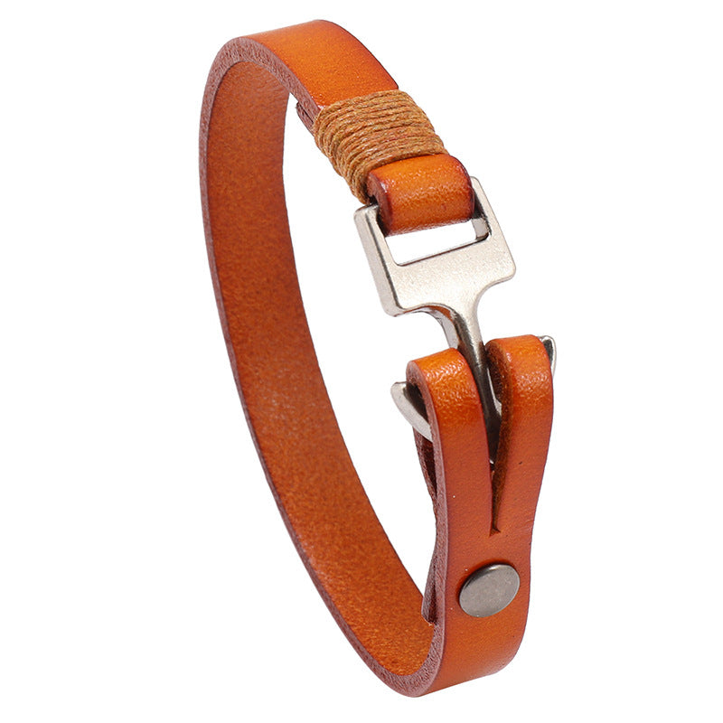 Men's Simple Style Fashion Boat Anchor Cattle Bracelets