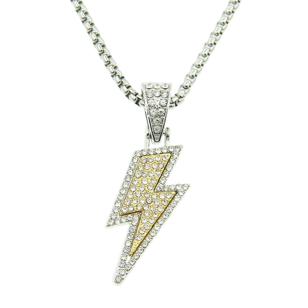 Men's Personalized Lightning Fashion Street Disco Hip Necklaces