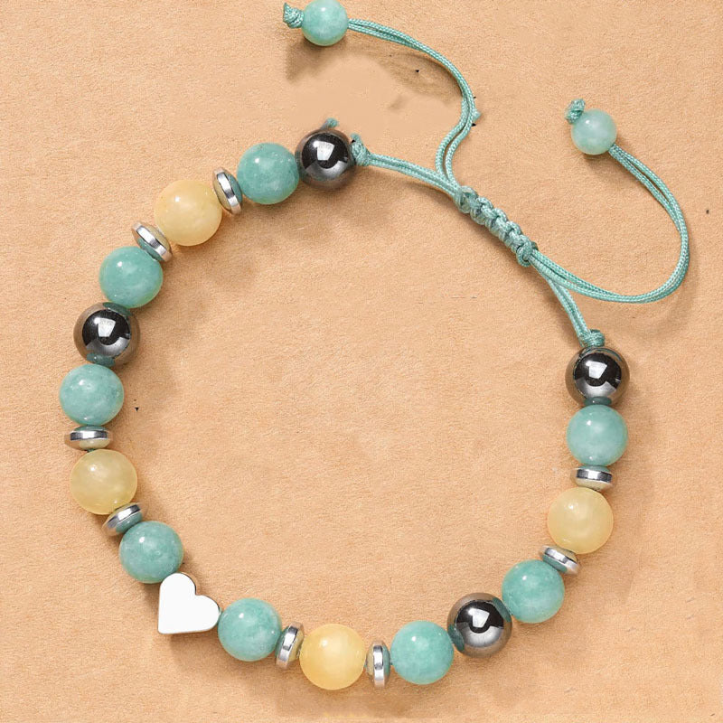 Heart Magnetic Powder Zebra Adjustable Hand Bracelets