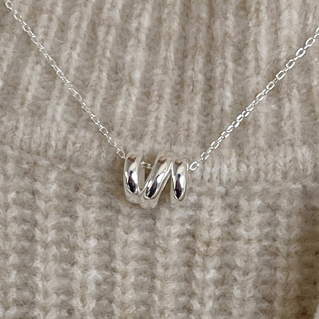 Fan Korean Style Sterling Sier Pleated Necklaces