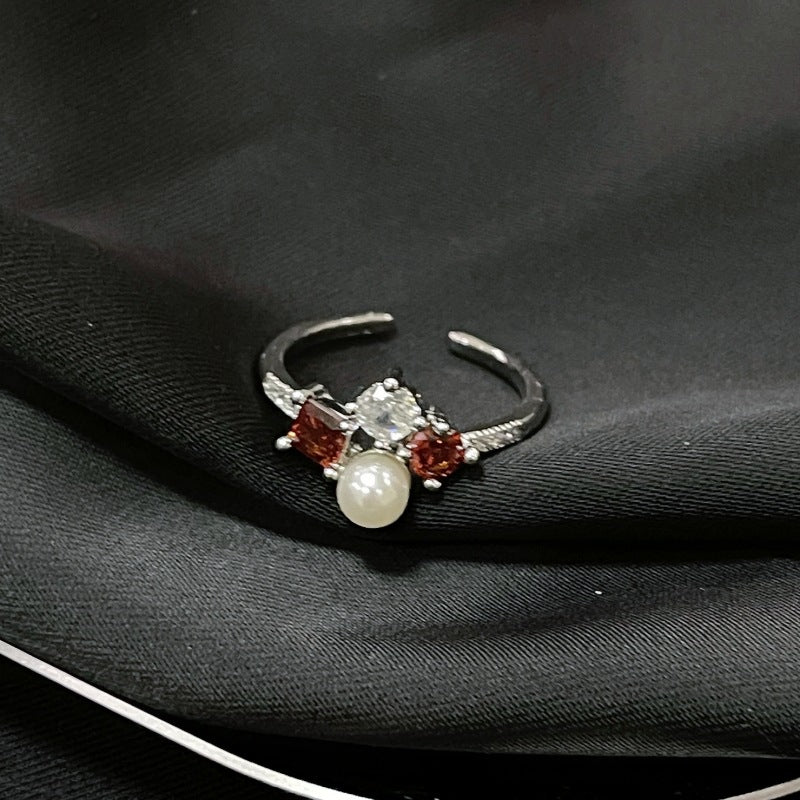 Light Luxury French High Sense Micro Inlaid Rings