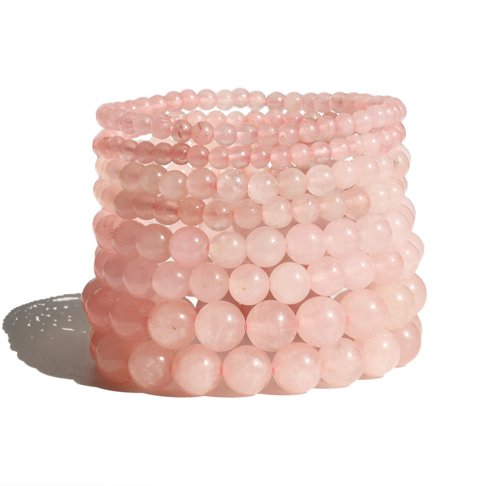 Style Simple Pink Crystal Natural Gift Bracelets