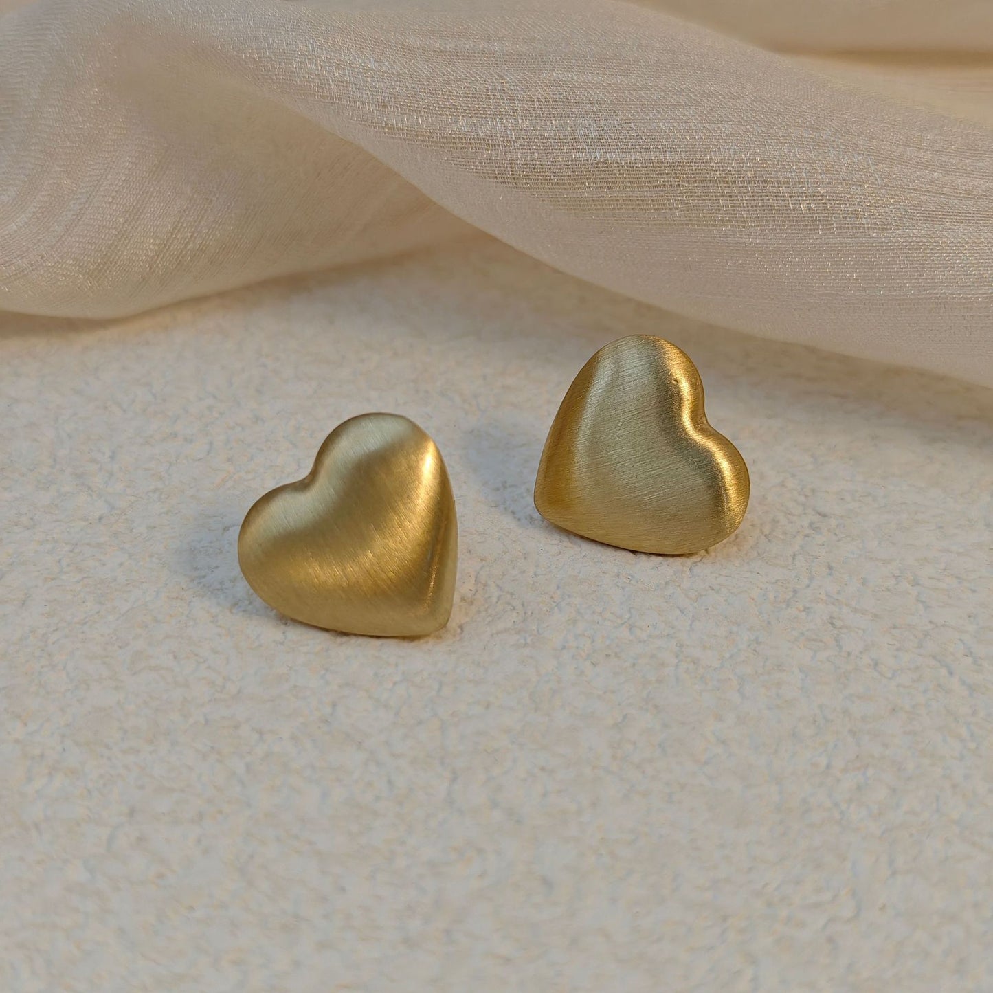 Brushed Square Love Heart Personality Geometry Ear Fashion Earrings