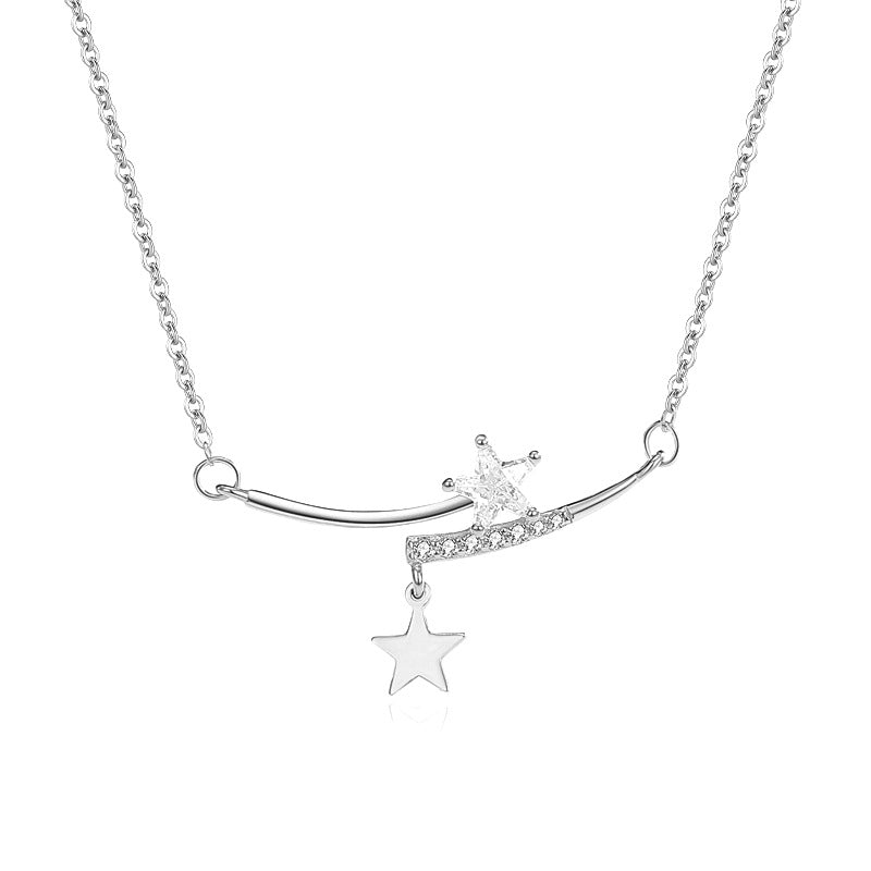 Women's Temperamental Minority Design Sense Smile Sterling Sier Necklaces