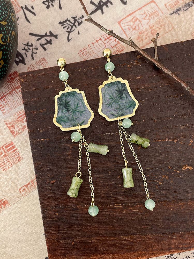 Ink Female Niche Design Ear High Earrings