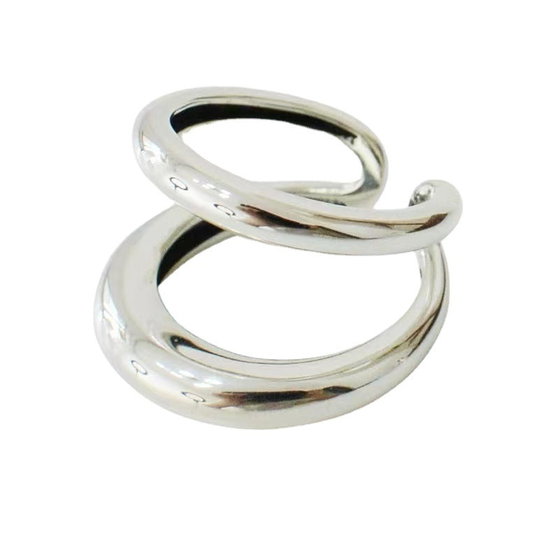 Retro Fashion Elegance Personality Sier Opening Rings