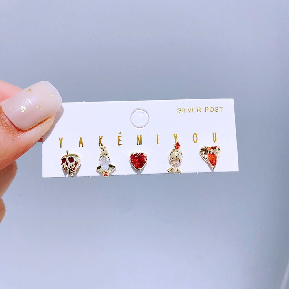 Zircon Set Fairy Tale Movie Villain Earrings