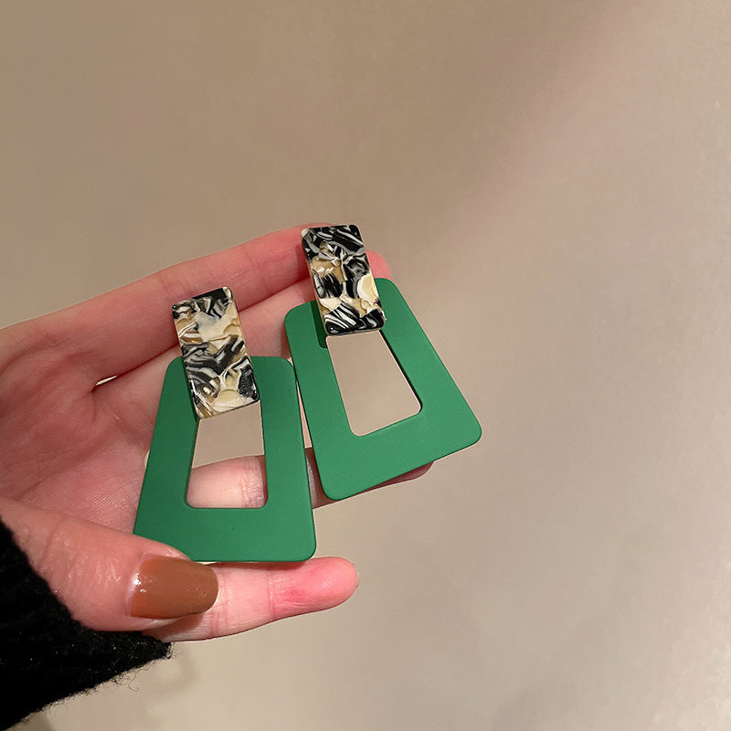 Women's Needle Simple Plaid Geometric Fashion High-grade Earrings