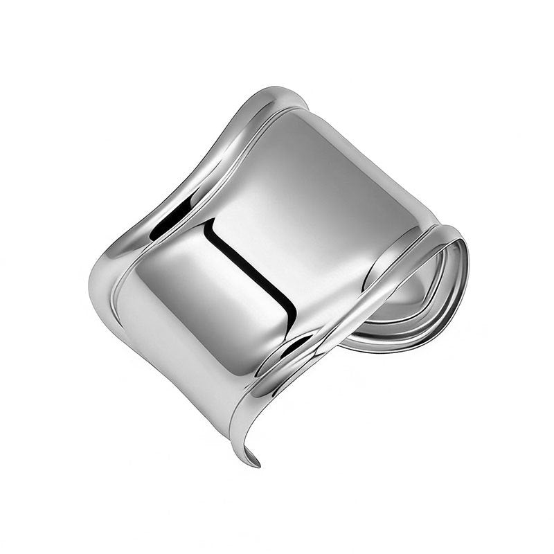 French Simplicity Niche Design Irregular Open Glossy Bracelet