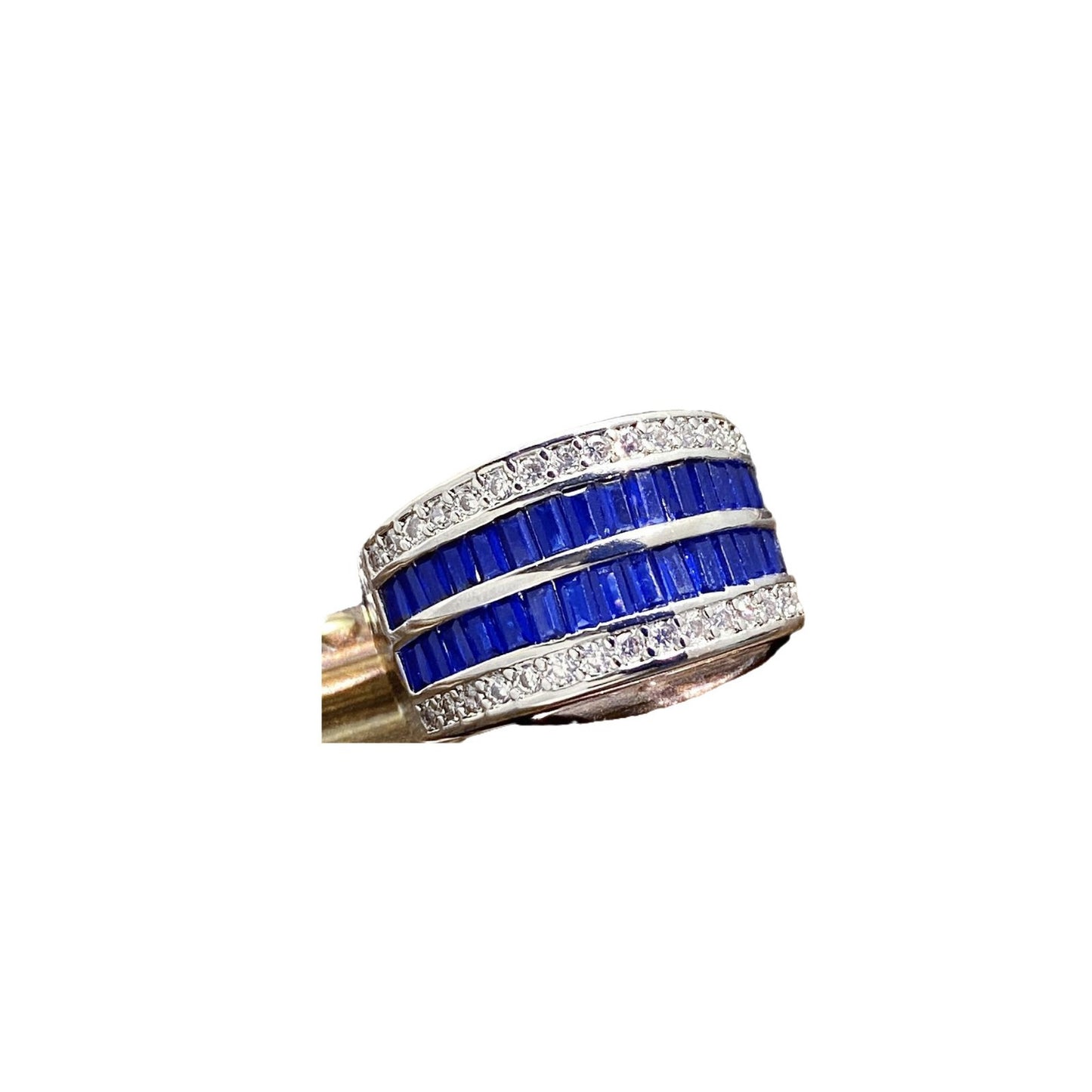 Women's Diamond Colorful Mixed Colors High Carbon Rings