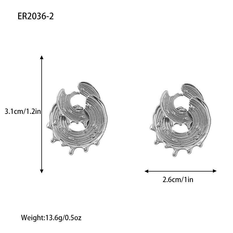 Ear Sier Needle High-grade Niche Personality Earrings