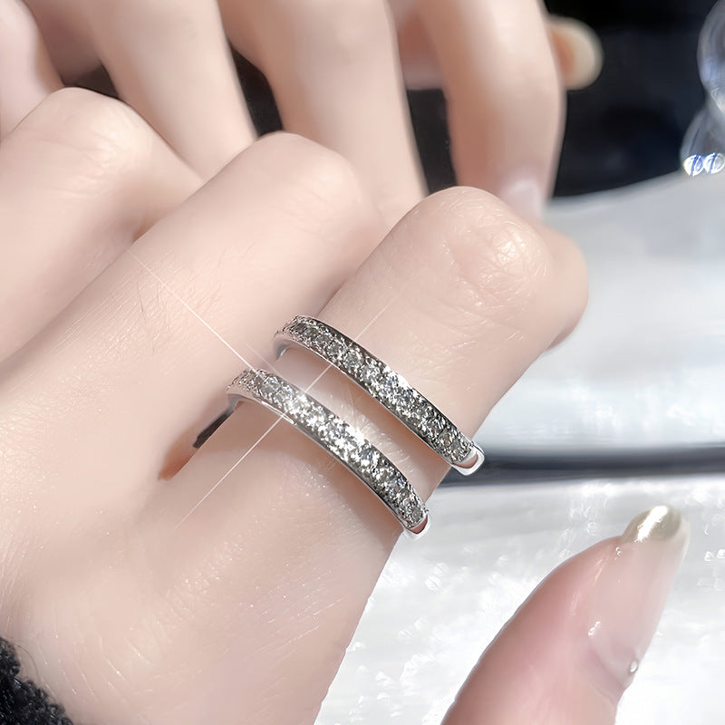Shiny Refined Zircon Style Light Luxury Rings