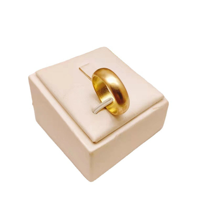 Women's & Men's Mouth Closed Fashion Couple Aperture Stall Rings