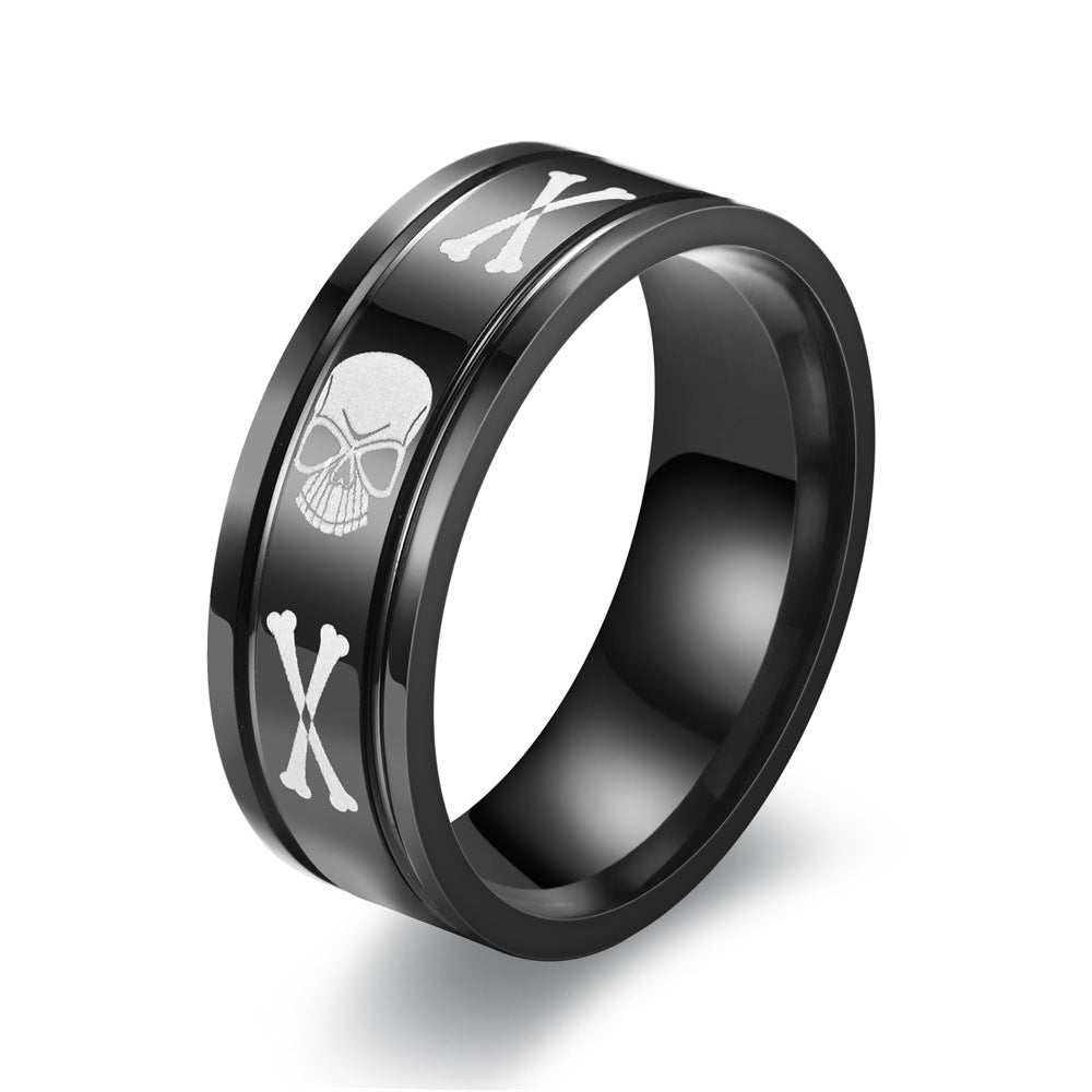 Men's Rotating Decompression Cross Titanium Steel Stainless Rings