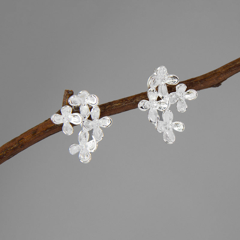 Osmanthus Drop Sterling Sier Chinese Style Earrings