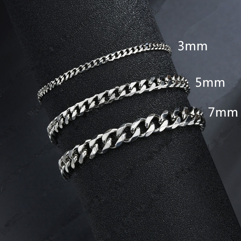 Men's Grinding Cuban Simple Personality Hipster Cool Bracelets
