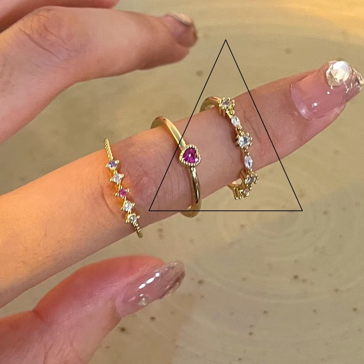 Sier Niche Gentle Natural Colored Gems Female Rings