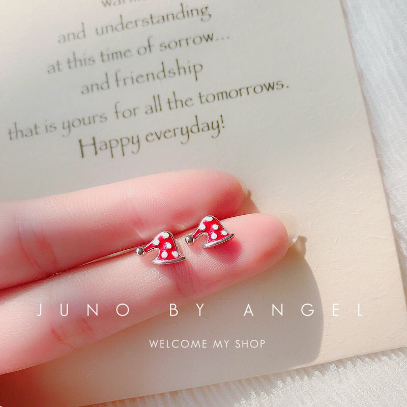 Women's Sier For Red Niche Design Christmas Earrings