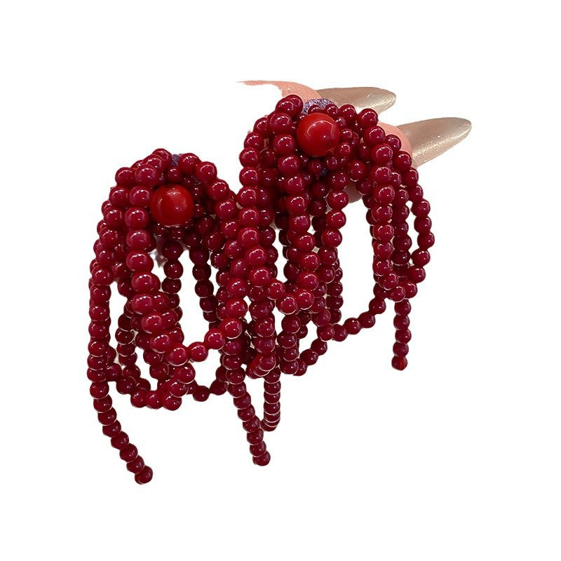 Women's Retro Love Cherry Wine High Sense Rings