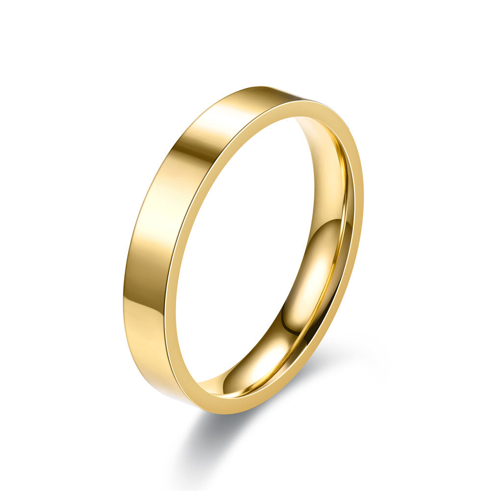 Stylish Glossy Light Plate Fine Couple Rings